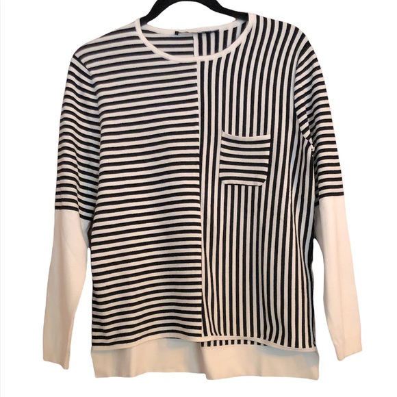 Karen Millen Sweaters - Karen Millen Striped Knit Sweater Jumper | Medium
